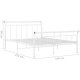  Za krevet bijeli metalni 140 x 200 cm | shoptok.hr