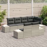  Vrtna garnitura - 4-dijelni set vrtnih sofa s jastucima svjetlosivi poli ratan | shoptok.hr