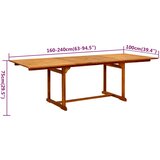  7-dijelni vrtni blagovaonski set od masivnog bagremovog drva 160-240 cm | Eponuda.com