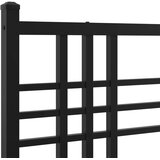  Metalni okvir kreveta uzglavlje i podnožje crni 75x190 cm | shoptok.hr