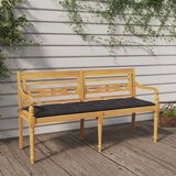 vidaXL Klupa Batavia s antracit jastukom 150 cm od masivne tikovine Cijene