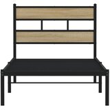  Metalni okvir kreveta bez madraca boja hrasta sonome 100x190 cm | shoptok.hr