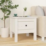 Furnova Stranska mizica bela 40x40x39 cm trdna borovina, (21915411) Cene
