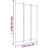 Sobna Paravan 3-delni antracit 150x220 cm blago, (20594967) | Shoptok.si