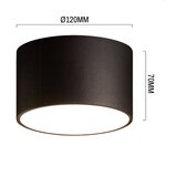Ilumnia Stropna svetilka Evelyn S 120 - črna, On / Off | Shoptok.si