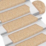  Prostirke za stepenice 15 kom 65x21x4 cm svijetlosmeđe pravokutne rubove | shoptok.hr