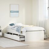 Maison Chic Posteljni okvir - Enojna postelja - Postelja za odrasle brez vzmetnice s predali 90x200 cm borovina-J7448, (21770704) | Shoptok.si