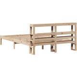 vidaXL Posteljni okvir z vzglavjem 120x200 cm trdna borovina, (21292607) | Shoptok.si