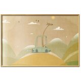  Plakat - Traveling Giraffe 42x29.7 Zlatni okvir | shoptok.hr