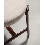 Kave Home Barski stol iz masivnega jesena v bež in temni naravni barvi (višina sedeža 65 cm) Granite – | Shoptok.si