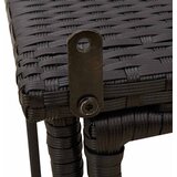  Sklopivi vrtni stol crni 90x51x75 cm poli ratan | shoptok.hr