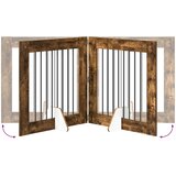  Vrata za pse s postoljem 4 pcs Dimljeni hrast 80 x 80 cm | shoptok.hr
