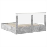  Okvir za krevet s uzglavljem Betonski sivi 180 x 200 cm | shoptok.hr