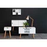 Actona Noćni stočić CARLY hrast/bela | Eponuda.com