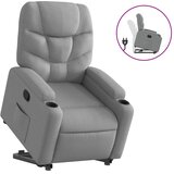  Naslonjač na podizanje od tkanine svjetlosivi | shoptok.hr