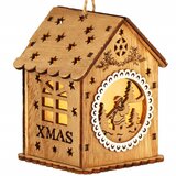 springos Božićna Dekoracija - Drvena Kućica (6 x 9 cm) | shoptok.hr