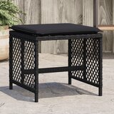 vidaXL Vrtni stolčki z blazinami 4 kosi črni 41x41x36 cm poli ratan Cene