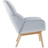Bessagi Home fotelj felia, svetlo siv, žamet | Shoptok.si