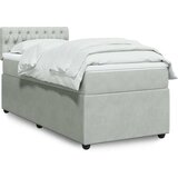 vidaXL spring krevet s madracem svjetlosivi 100x200 cm baršunasti | shoptok.hr