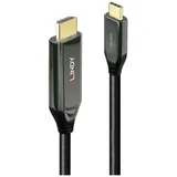 Lindy USB-C® adapterski kabel USB-C® utikač, HDMI A utikač 1.00 m crna 43367 HDMI kabel