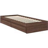  Okvir za krevet Smeđi hrast 75 x 190 cm Konstruirano drvo | shoptok.hr