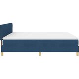  Box Spring Postelja z Vzmetnico Modra 200x200 cm Tkanina, (22081224) | Shoptok.si