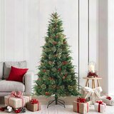 vidaXL Umjetno božićno drvce s nogom Zelena 210 cm PVC, PE i čelik | shoptok.hr