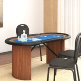 vidaXL Stol za poker za 10 igrača plavi 160 x 80 x 75 cm Cijene