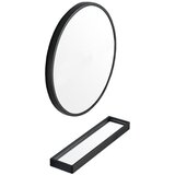  Elegantno ogledalo s policom – crna boja, 80 cm | shoptok.hr