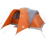  Kupolasti obiteljski šator 6 osoba sivo-narančasti vodootporni Narančasta 375 x 225 x 176 cm | Shoptok.si