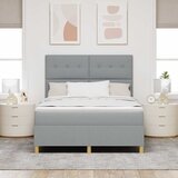  s opruga kutije Svijetlo siva 140 x 190 cm tkanina | shoptok.hr