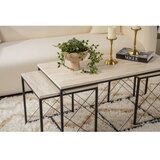Hanah home defne - black, marble blackmarble coffee table set | ePonuda.com