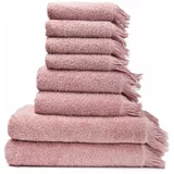 BONAMI Komplet 6 majhnih in 2 velikih roza brisač iz 100-odstotnega bombaža Bonami
