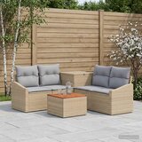  Set sofe 6 kom. Bež i svijetlo siva Poli Rattan i čelik | shoptok.hr