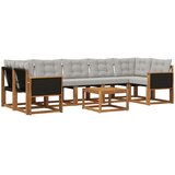  Set vanjskih sofa 8 kom. Prirodna i svjetlosiva | shoptok.hr