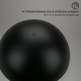BRILONER LED prigušiva, punjiva, dodirna spoljašnja stolna lampa LED/2,6W/5V 3000K IP44 crna | Eponuda.com
