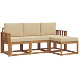  Set vanjskih sofa s jastukom 4 pcs Prirodna i bež | Eponuda.ba