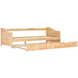 Maison Chic Izvlečni Posteljni okvir - Enojna postelja - Postelja za odrasle iz borovine 90x200 cm, (21693548) Cene