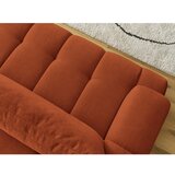 Bobochic Paris Opečnato oranžna raztegljiva/s prostorom za shranjevanje sedežna garnitura 251 cm Fuji – | Shoptok.si