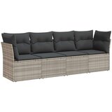 vidaXL 4-dijelni set vrtnih sofa s jastucima svijetlosivi poliratan | shoptok.hr