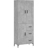  Visoka komoda siva betona 69,5x34x180 cm od konstruiranog drva | shoptok.hr