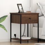vidaXL Noćni ormar Smeđi hrast 42 x 41 x 56 cm Konstruirano drvo Cijene