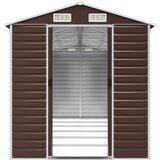  Vrtna kućica smeđa 191x555x198 cm pocinčani čelik | shoptok.hr