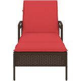  | Ležaljka | s jastukom 1-osoba Smeđa 63 x 200 x 81 cm poliratan | shoptok.hr