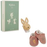 Kaloo Dječji set papuče i zvečka za ruku - Zeko K210009 u