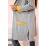 Kesi Two-tone cape with hood mustard+gray | shoptok.hr