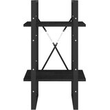 Ormarić za knjige s 2 razine crni 40 x 30 x 70 cm od borovine | Eponuda.ba