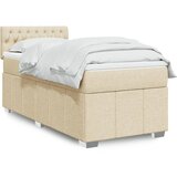 Maison Chic Box spring postelja - Vzmetna postelja z vzmetnico krem 90x200 cm blago SL23980, (21879966) | Shoptok.si
