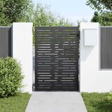  Vrtna vrata 85 x 125 cm Crna Može se zaključati | shoptok.hr