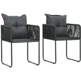 In 3-dijelni vrtni blagovaonski set od PVC ratana crno-smeđi | shoptok.hr